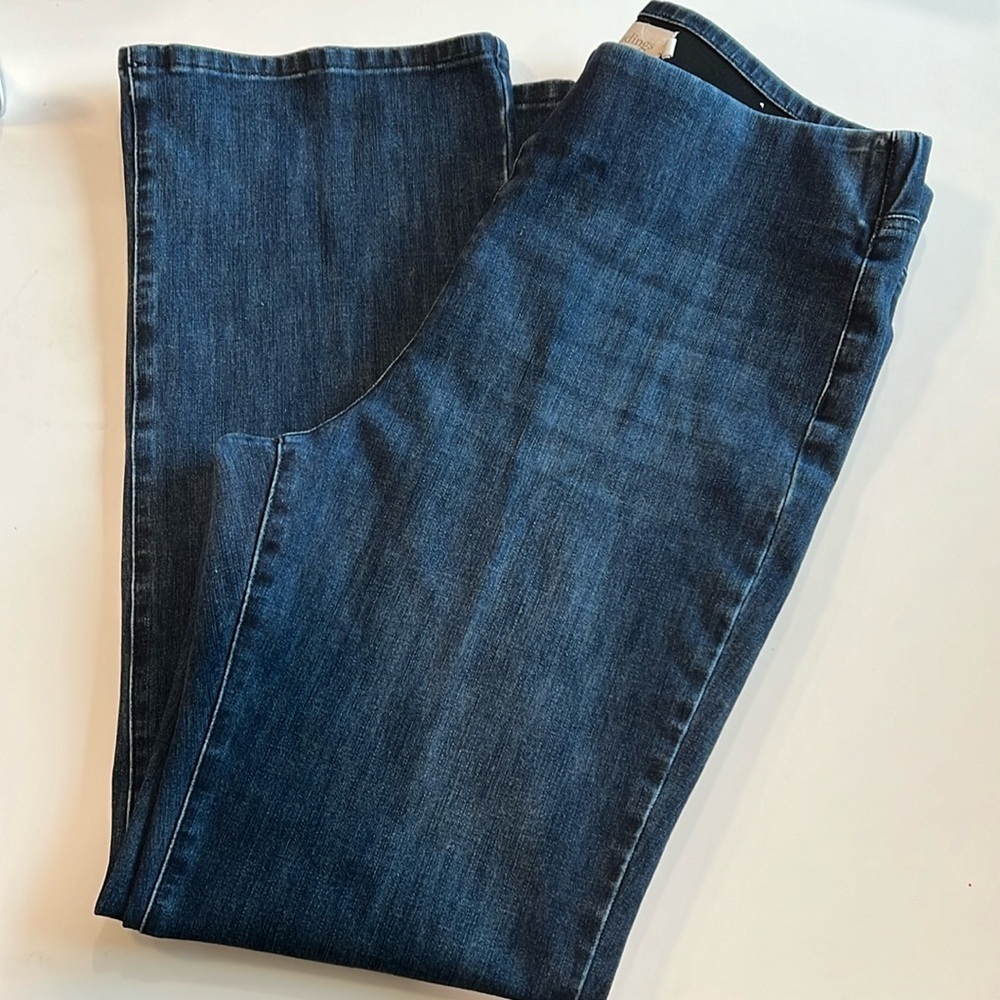 Soft Surroundings - L, pull‎ on stretch denim pants